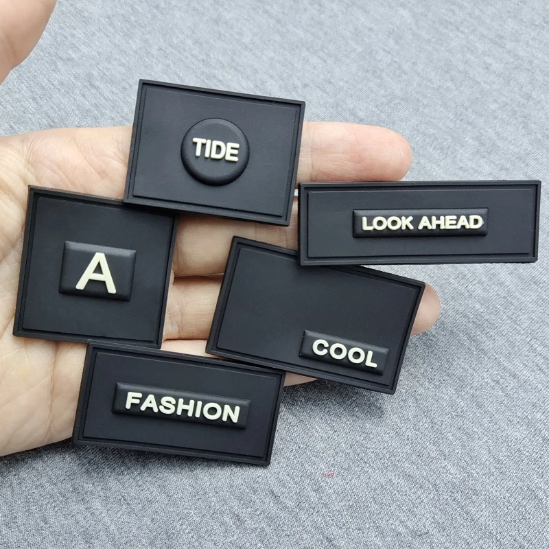 Factory Direct Custom 3D Soft Transparent PVC Hat logo Heat Press Custom Iron OnPVC Patch Rubber Patch