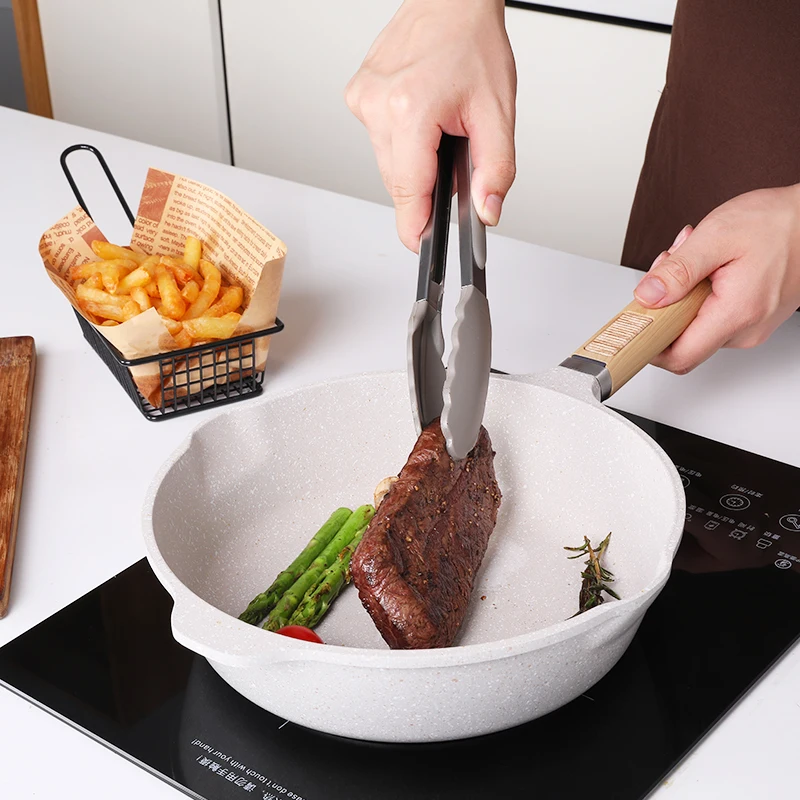 Hard Anodized Aluminum Flat Cooking Nonstick Stoneware Skillet Pan Pot Cheap High-grade