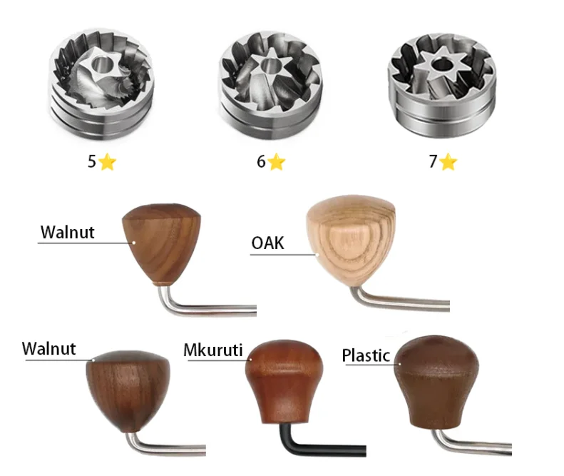 Kingze Black Coffee Grinder Machine Kitchen Adjustable Coffee Maker Hand Manual Coffee Grinder