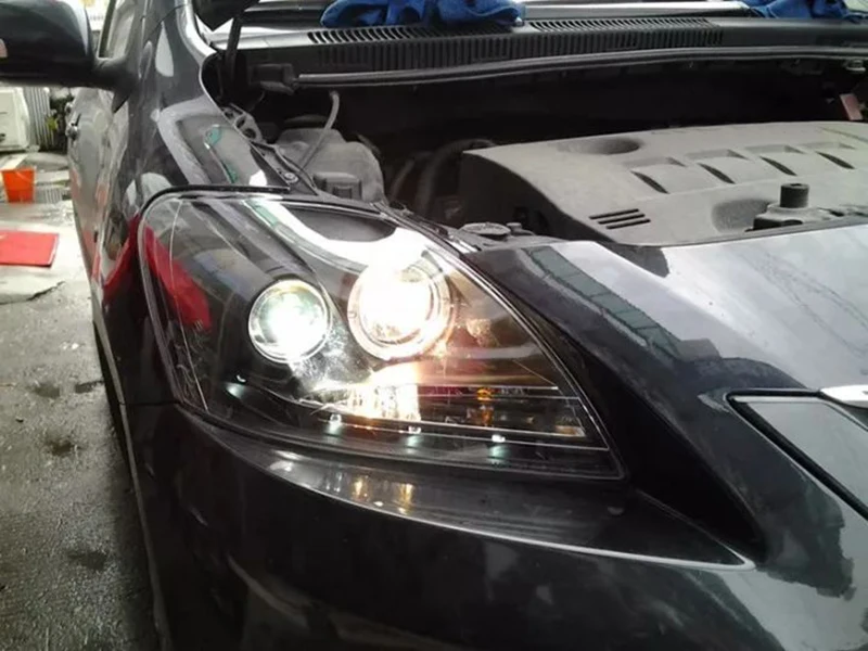Car headlight fit for Toyota Vios 2008-2012 headlights LED angel eyes LED running lights turn signal car exterior accessories