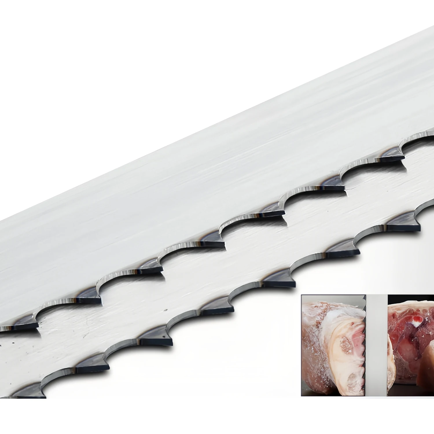Pork Cow Bone Cutting Band Saw Blade for Hard Bone Frozen Meat Fast Cutting  Custom Size Alloy Steel Tool Parts