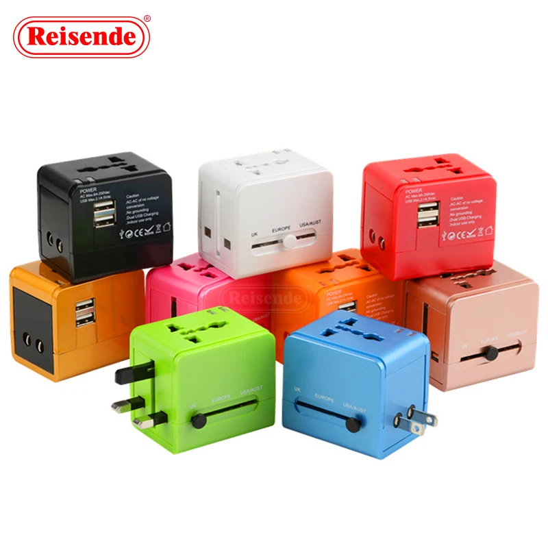 Universal Travel Adapter Global Travel Switch Plug 2 Usb Usb Multi Plug Adaptor
