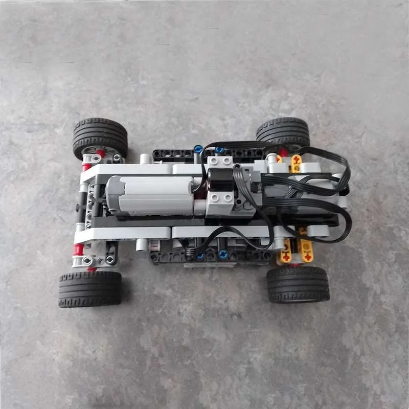 Stemedu 186+ Bricks Technical Electric Power Functions Remote-Controlled 2WD RC Car Chassis Motors Building Blocks PF Bricks