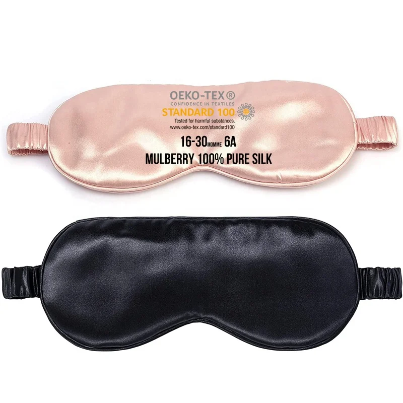 Изготовленная на заказ роскошная шелковая маска для глаз вышивка с регулируемым ремешком мягкая 6а 100% сна