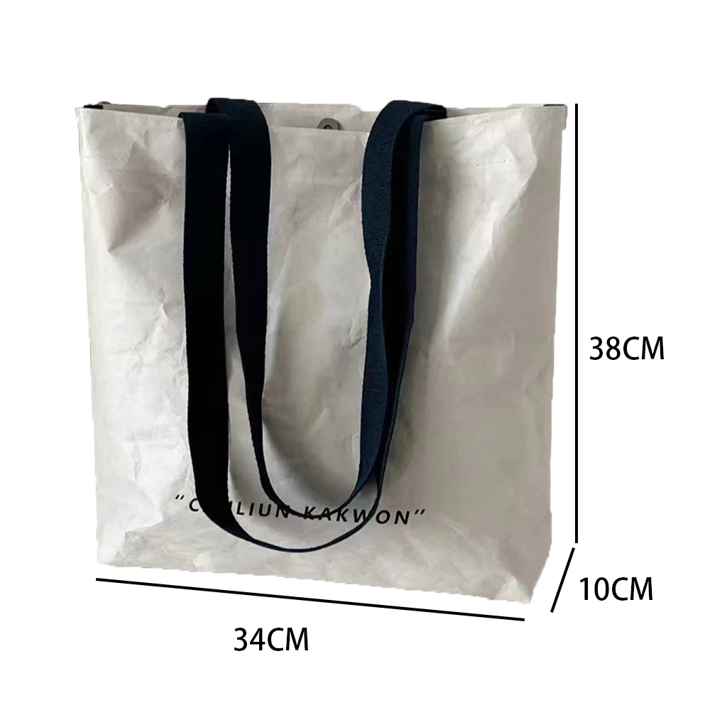 Прочный водонепроницаемый бумажный пакет Dupont с кнопками Пользовательский логотип Tyvek Tote Bag