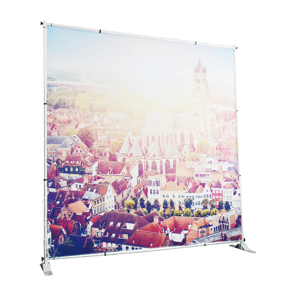 Portable heavy duty large size backdrop stand telescopic adjustable banner display