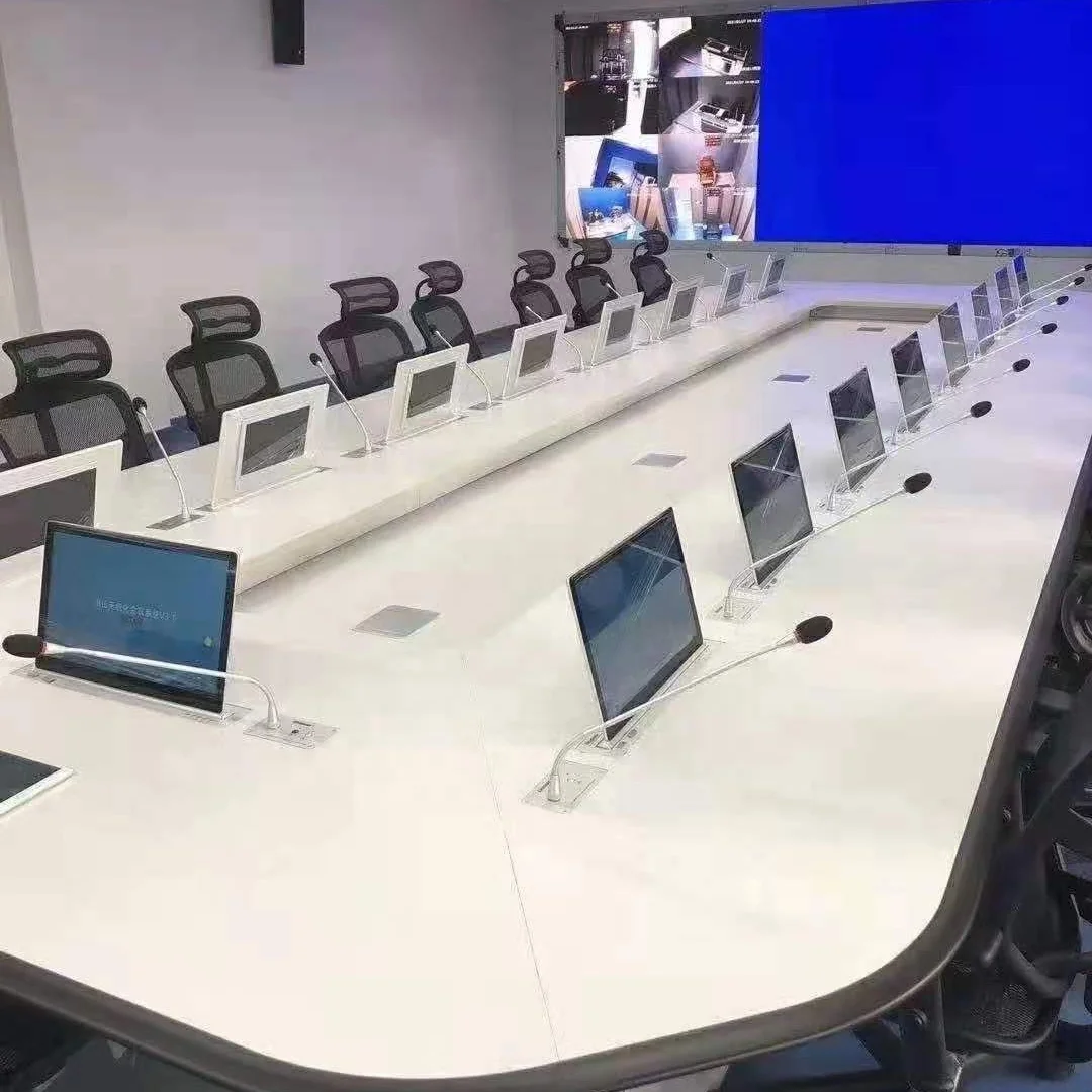 21.5 inch conference room desk  pop up lcd monitor lift for conference table