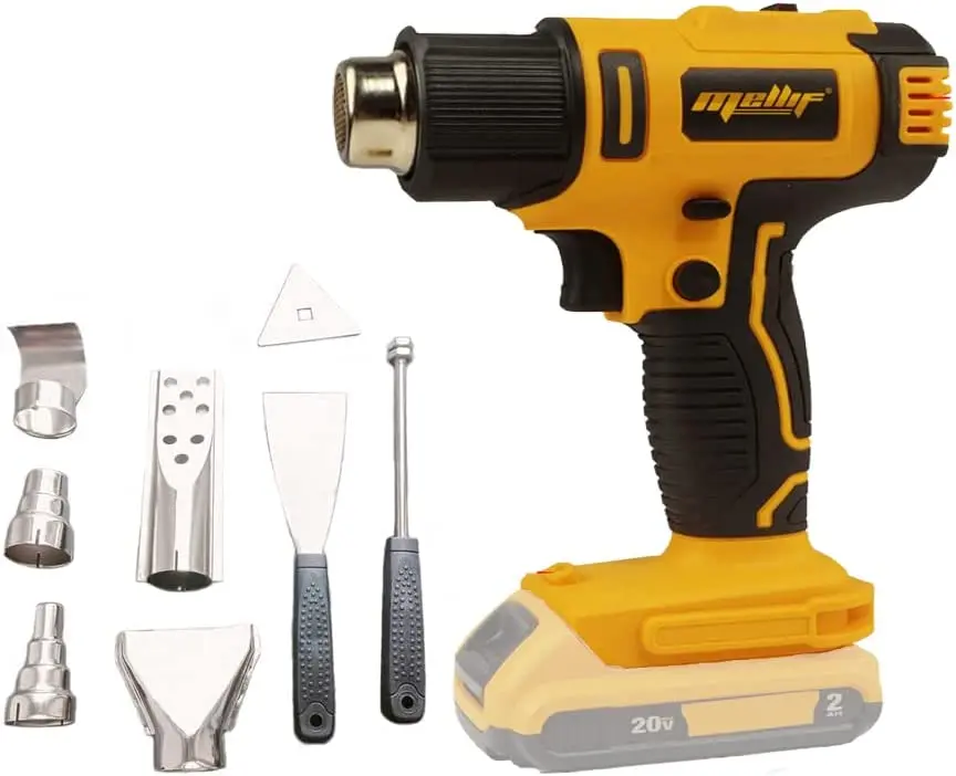 Heat Gun Cordless for Dewalt 18v Li-ion Battery Powered Hot Air Gun for Vinyl wrap Shrink tubing (Tool Bare, No Battery