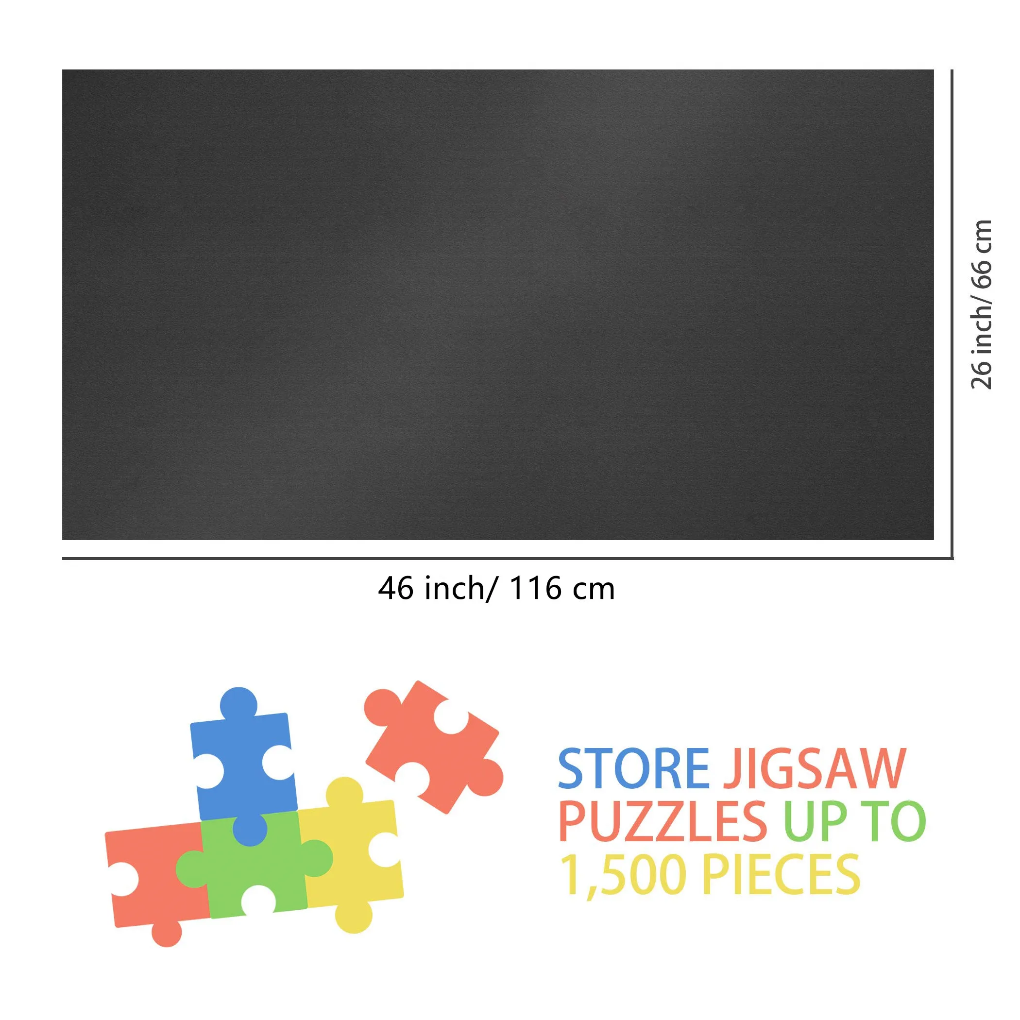 Large Puzzle Roll Up Mat Store Transport Jigsaw Puzzles 1500 Pieces 46X26 Inch Felt Mats Inflatable Tube 3 Elastic Fasteners