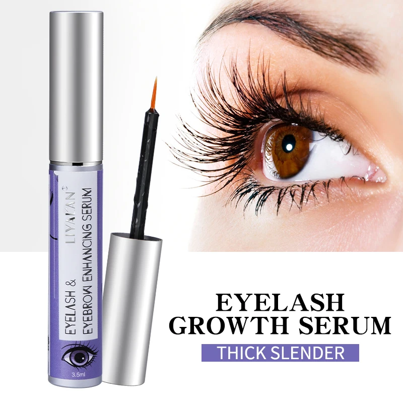 OEM Korean vegan organic lash serum extension eyelashes growing eyebrow private label biotin serum