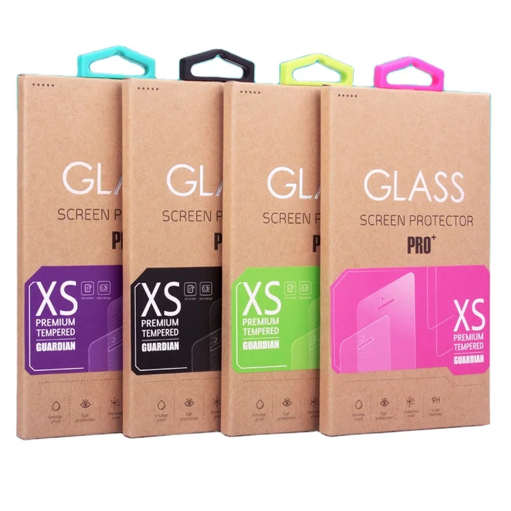 Custom Cmyk Printing Paper Boxes For Glass Screen Protector Tempered Glass Protector Packaging Boxes