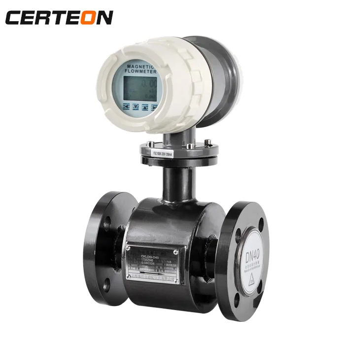 electromagnetic flowmeter 85% phosphoric acid flow meter for chemical liquid fertilizer making hard rubber liner