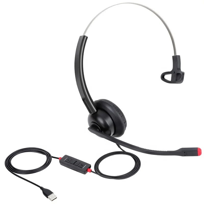Factory Direct Computer Laptop PC Headset Telephone USB Headset with Microphone
