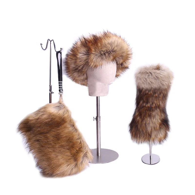 
Factory Wholesale Winter Fashionable Rainbow Women Kids Furry Boots Shoes Faux Fluffy Fur Snow Boots Sets 