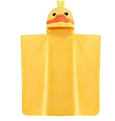 
Baby Boys Girls Hooded Bathrobe - Kids Bath Towel Children 100% Cotton Blanket Absorbent Towels Cartoon Animal Sleepwear Nightwe 