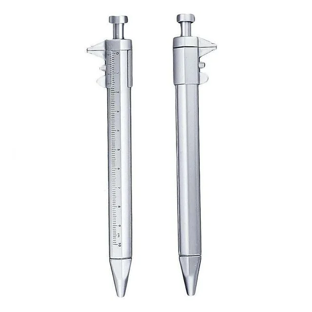 Custom 0-100MM Calipers Plastic Vernier Caliper Tool Ballpoint Pen Caliper Multifunction Pen School Gifts Roller Ball Pen