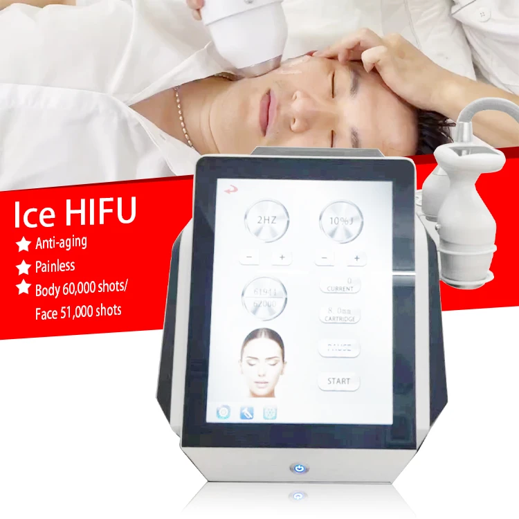 5D Ice Hifu Ultrasound Hifu Ice Facial Lifting Skin Tightening High Intensity Focused Device Ultrasonic Ice Hifu