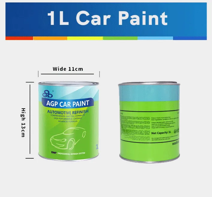 2K Solid Color Yellow Car Refinish Paints Automotive Painting Colors Spray Paint