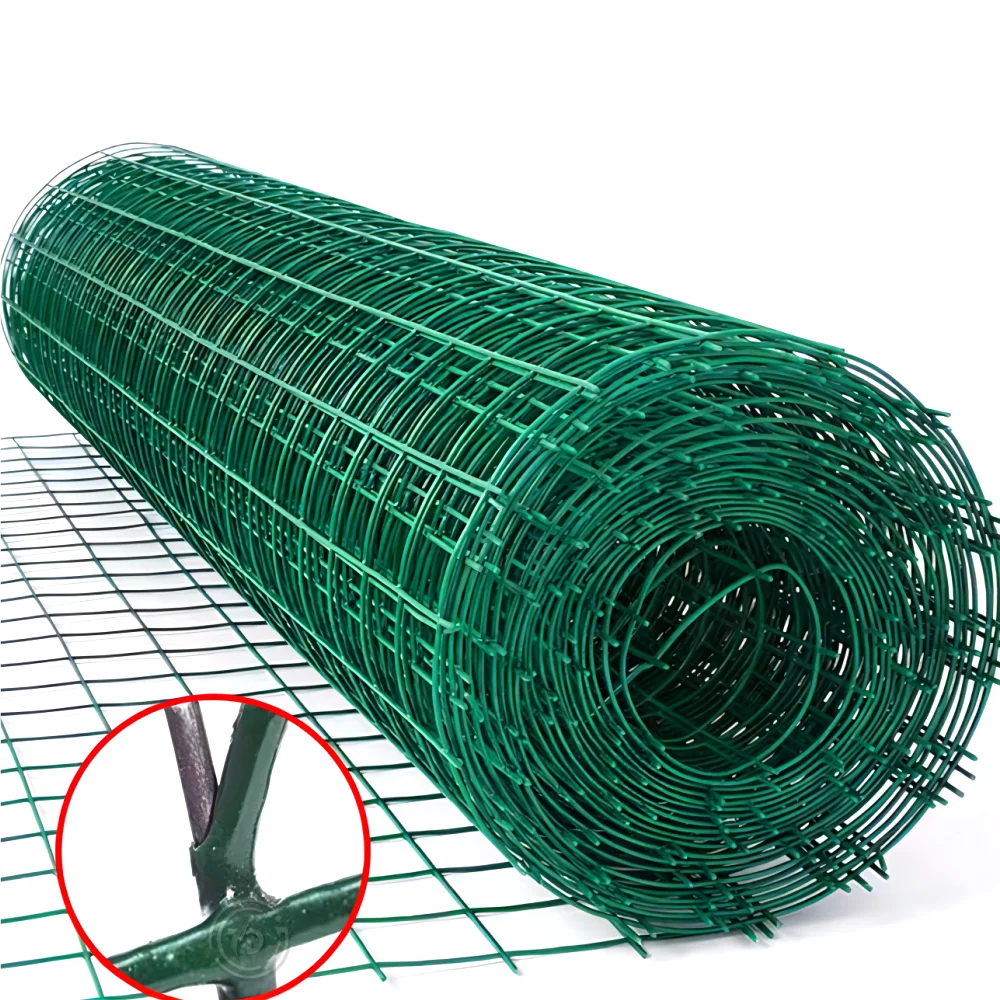 Outdoor Garden Fence Euro Fence Black Green Holland Wire Mesh Fence Pvc Coated Welded Wire Mesh Roll