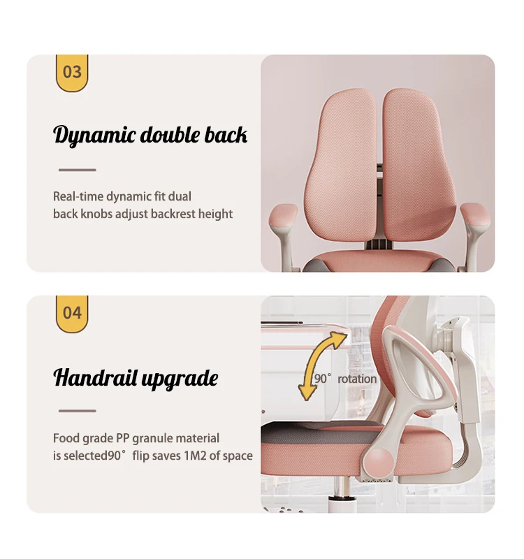 High quality Plastic Children Homework Table Ergonomic Stool Home School Student Child Study Height Adjustable Chair for Kids