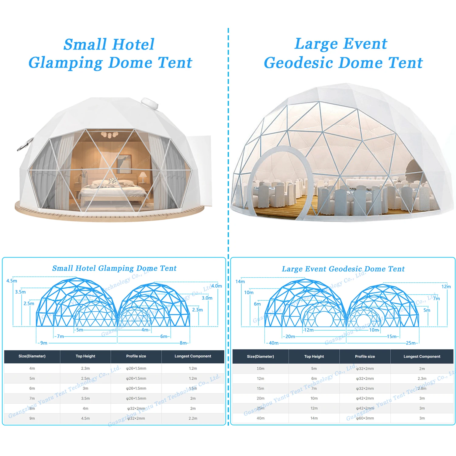 26ft Luxury Camping Resort Hotel Prefab House Ball Glamping Geodesic Igloo Dome Tents