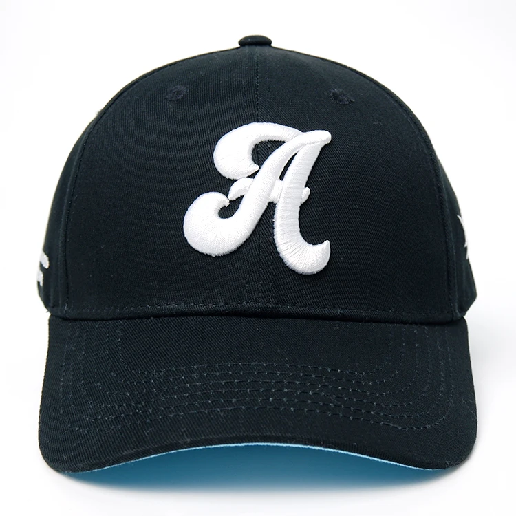 6 panel structured baseball cap hot sale cotton 3D embroidered classic baseball cap for men base ball cap