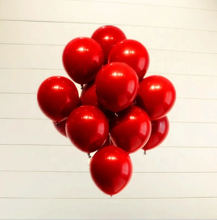Матовый круглый латексный воздушный шар с красным гранатом на День святого Валентина, украшение для вечеринки, двойной воздушный шар рубинового красного цвета