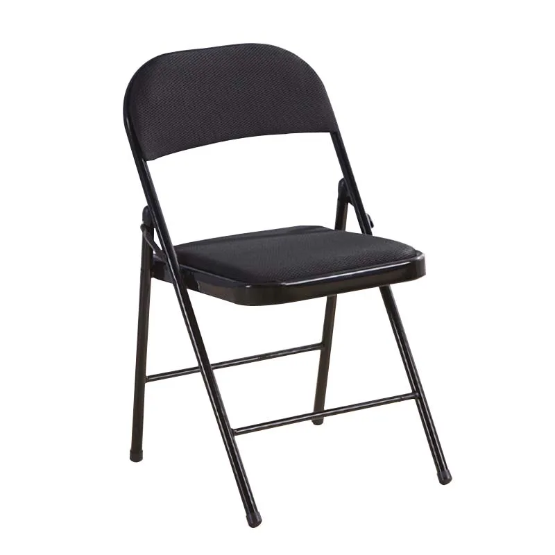 
Factory supply portable outdoor wedding party steel black folding chair modern 