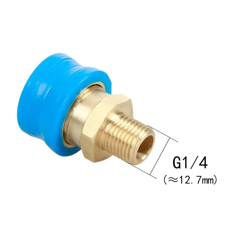 NBT Brass G1/4 Quick Coupling Kit Blue Sheath Quick Connector Pressure Washer Quick Connect Fittings