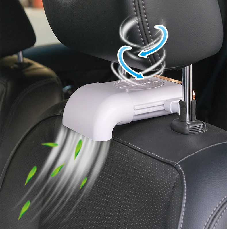 Car seat backrest fan, perfume creative car fan, car fan in car Seat back cooling fan