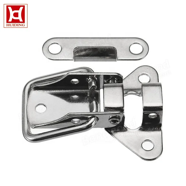 Hot Selling Custom Mini Stainless Steel Iron Toolbox Toggle Draw Catch Latch 90 degree For Seaside Showcase