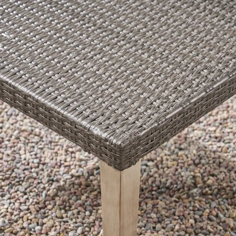 Weather-resistant Naturally Durable Acacia Wood Frame Outdoor Dinning Table Set Patio Furniture