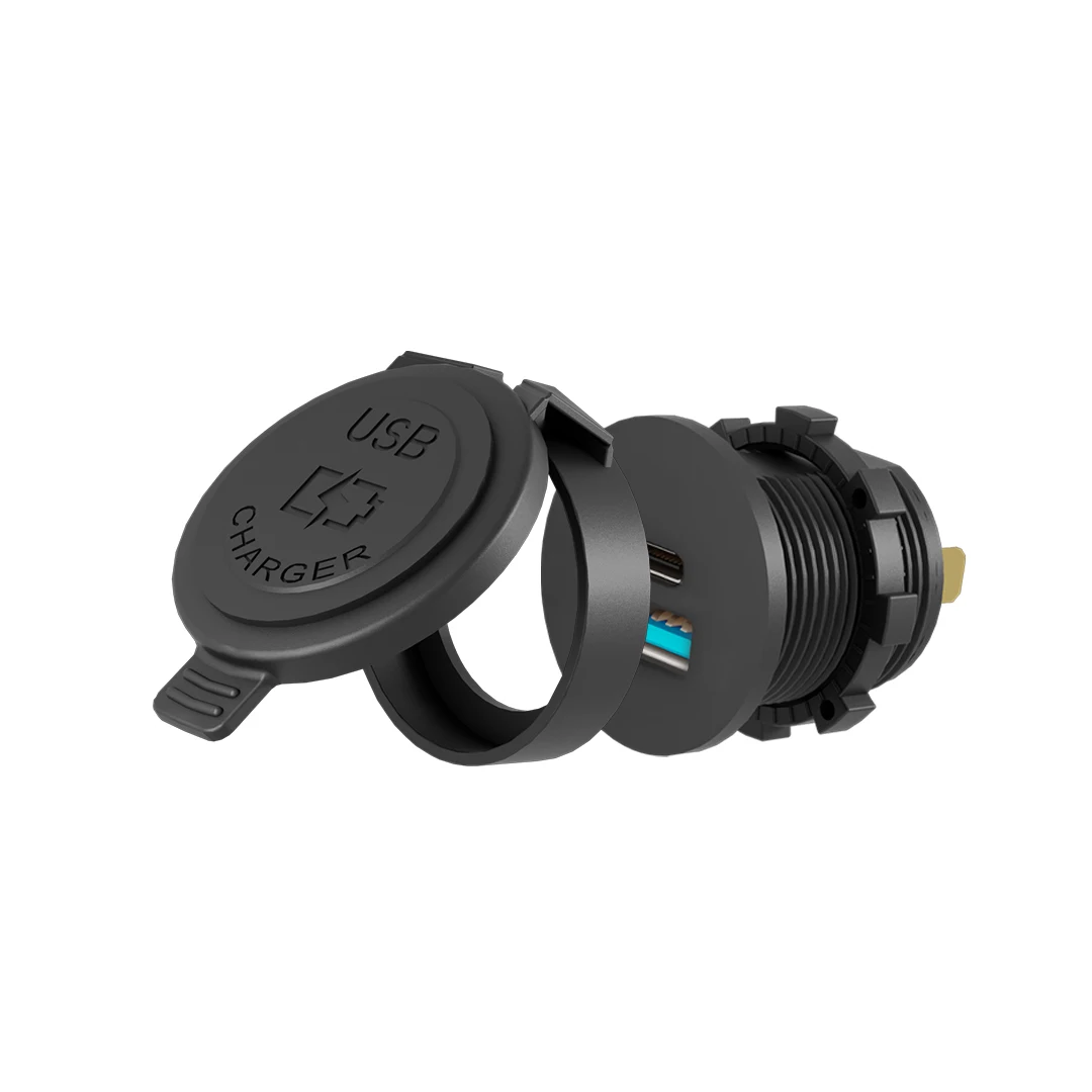 Cargador Usb Para Autos 12V No Led Light 12V Motorcycle Motorbike Usb Charger Double Ports Usb 1224V For Bus Marine Caravan Rv