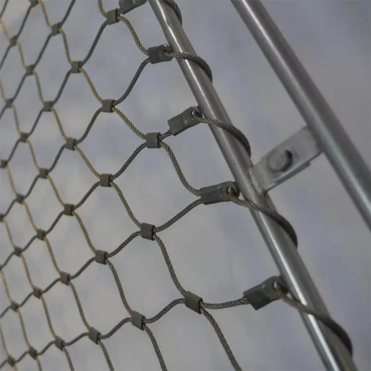 Birds Aviary Zoo China Stainless Steel Flexible Wire Ferrule Cable Rope Mesh Net For Zoo Animal X-tend Zoo Mesh