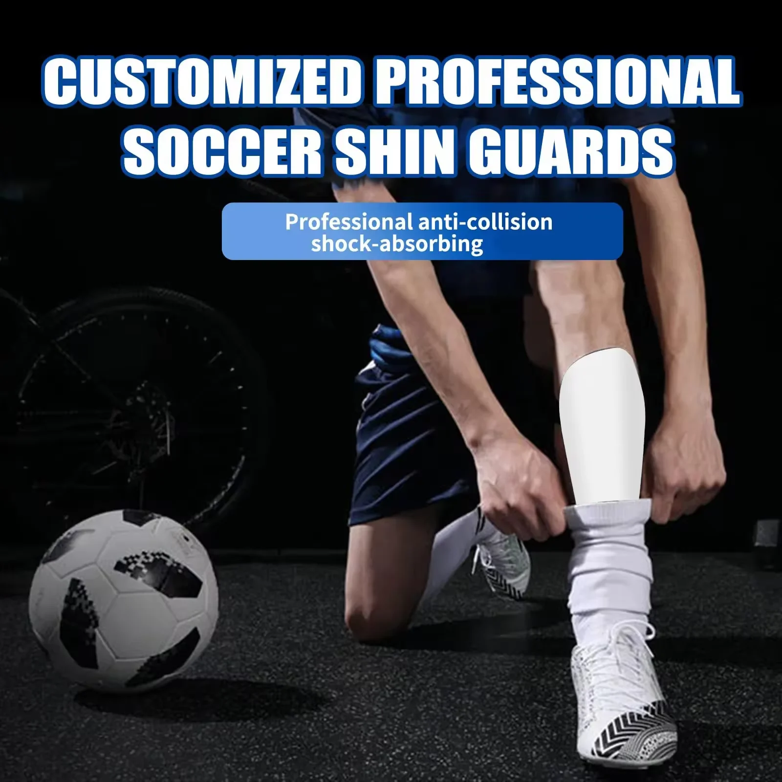 Comfortable and Breathable Integrated Soccer Shin Guard Mini Football Shin Pad for Outdoor Sports Training Protective Gear
