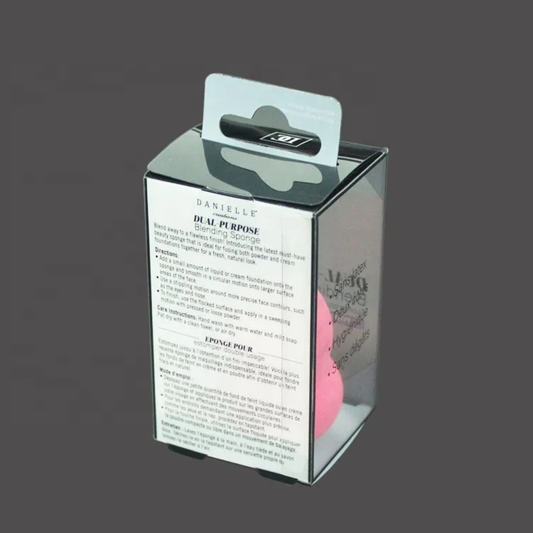 Custom Retail Clear Packaging Box for Hair Extensions Recyclable Varnished with Embossing for Cosmetic Use Blister Packaging