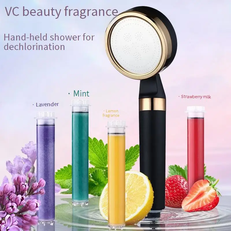 PP Cotton Filters Large Flow Skin Care Shower Chlorine Shower Water Filter Plastic Filtered Shower Head With Handheld