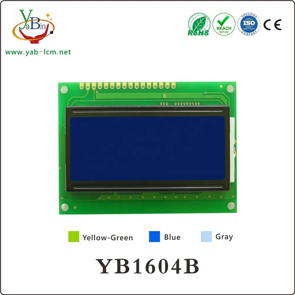 16X4, Programmable With 4 Lines Characters, Lcd 1604 16X4 lcd Display Blue Yellow