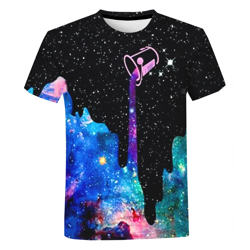 Pretty Pattern Paint bucket art 3D Printed Shirt for Men Digital Printing T Shirt Custom Unisex Over Print OEM and ODM T-shirts
