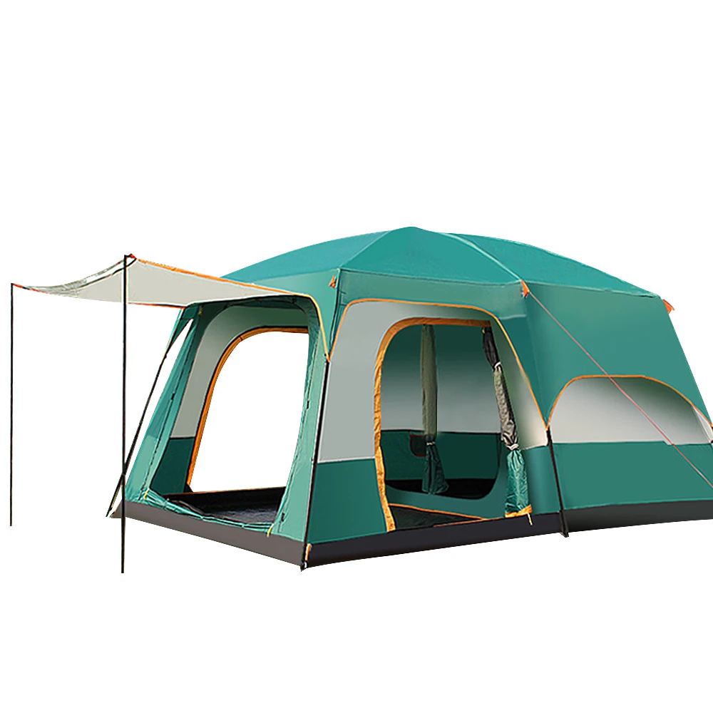 8/9/10/11/12 people Luxury Outdoor Big Family Travel Hiking Double Layer Automic Folding 4 Season Camping Tent