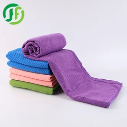 2023 Custom Wholesale Silicone Anti-slip Dots PVC Non-slip Dots Microfiber Yoga Towel Non slip Yoga Mat Towel