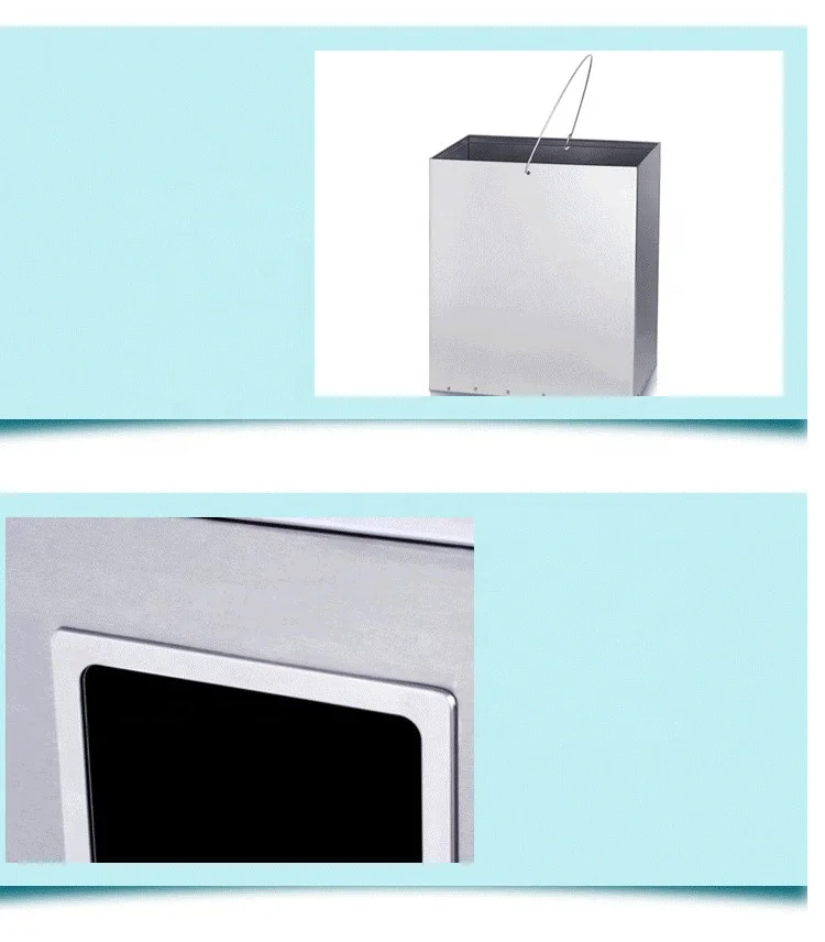 Rectangle Ashtray Bin Stainless Steel Ashtray Trash Bin Waste Cigarette Standing Bin
