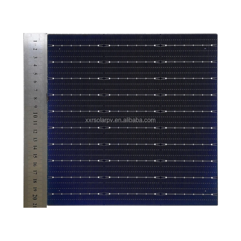 Half Cut Solar Cell 210 X 105 mm 9BB 12BB Bifacial Solar Cells for Hot Sale Half Cell Solar Panels