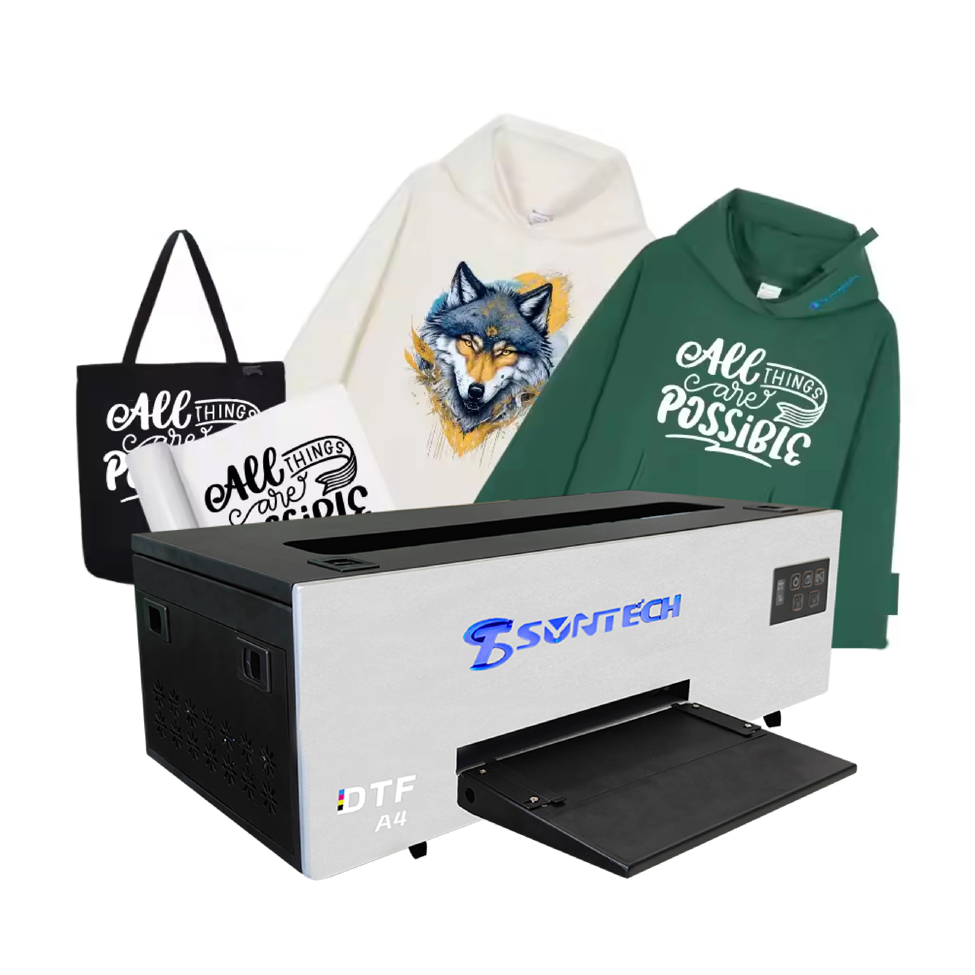 A4 colorful Ink DTF Printer HD picture print good stable quality multifunctional printer for garment