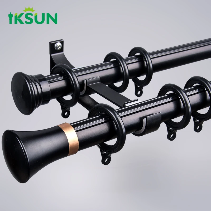 Curtain Rod Set Simple Style European Style Aluminium Curtain Track Roman Shade Rail Rome Pole For Modern Home Decoration
