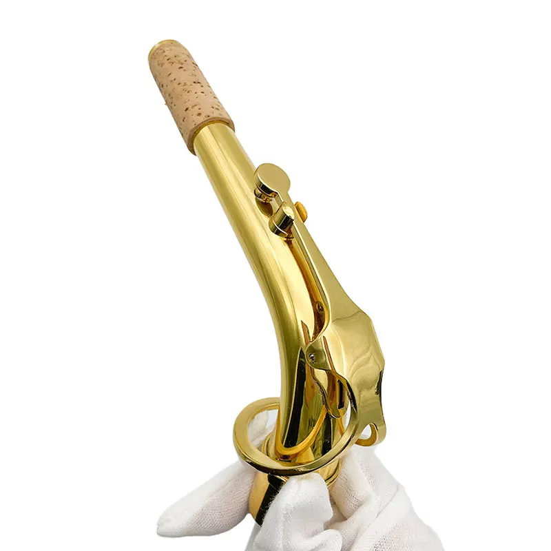 alto saxophone tenor saxophone curved neck mouthpiece tube Brass lacquered gold brass instrument accessories