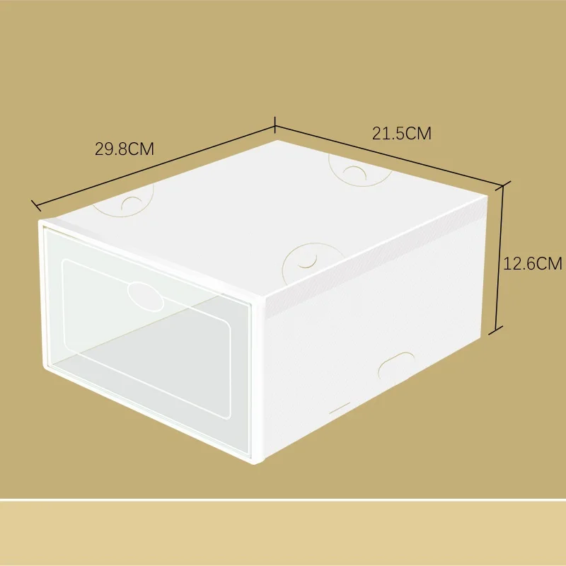 Wholesale Clear Plastic Larger Front Drop Flip Open Stackable Foldable Transparent Sneaker Organizer Shoe Boxes Storage