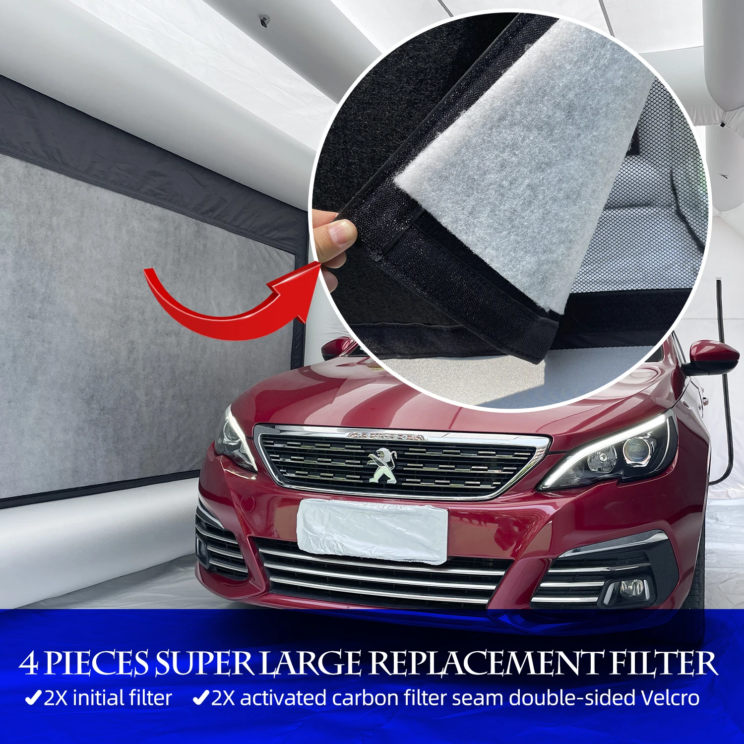 Warsun 6m Factory Price Spray Booth Inflatable Car Painting Portable Spray Booths Sale Paint Booth