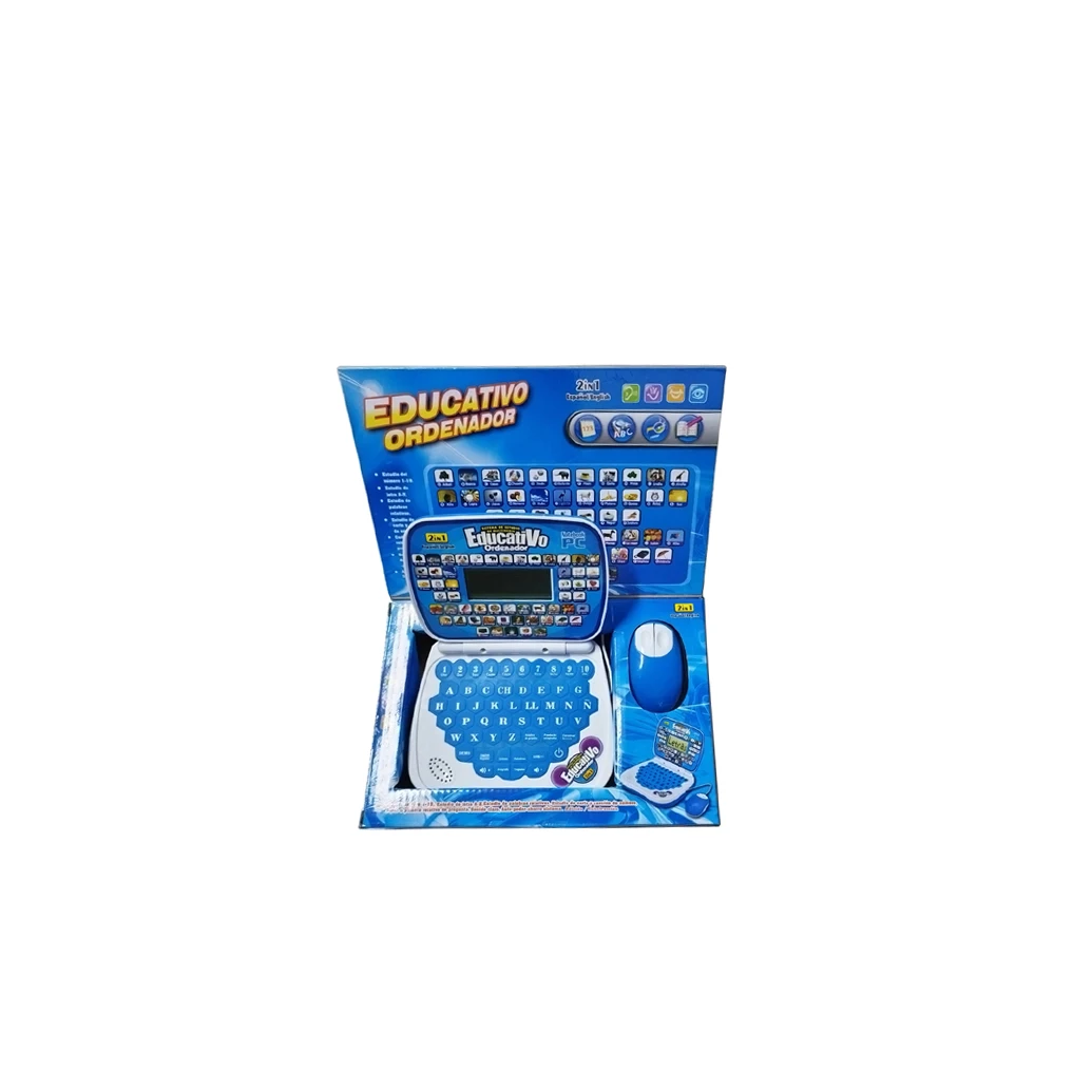 Spanish English multi-function point reading learning machine led screen laptop learning machine for children