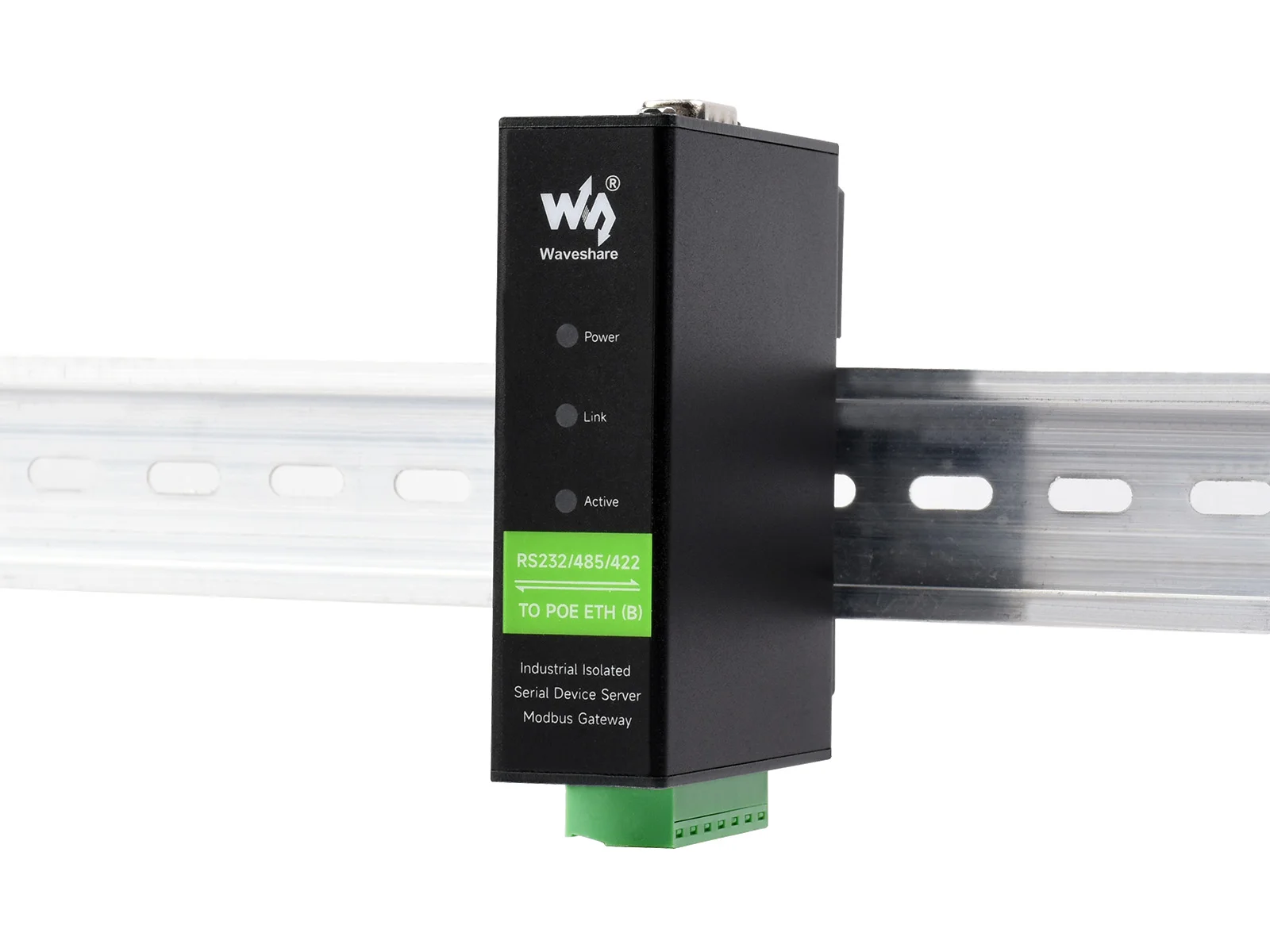 TCP/IP to serial RS232/485/422 to RJ45 Ethernet Module Rail-Mount Serial Server With POE Function